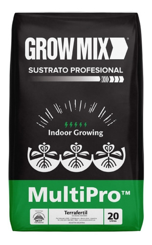 Grow Mix Multipro Indoor Terrafertil 20 Lts