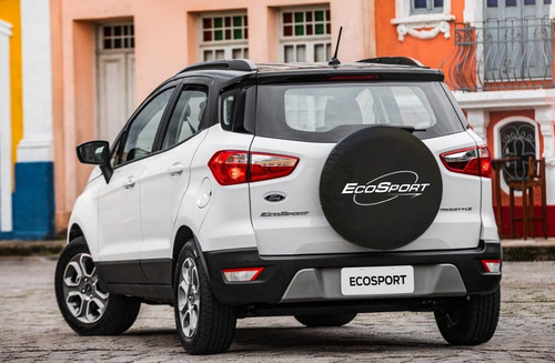 Funda Cubre Rueda Auxilio Para Ford Ecosport - Logo Blanco
