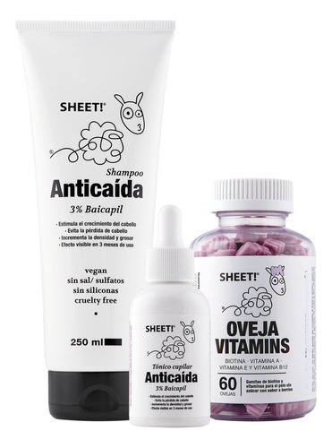 Tratamiento Anticaída Para 1 Mes + Vitaminas