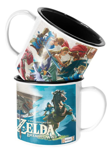 Taza Enlozada Lechera Zelda Breath Of The Wild