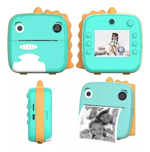 Camara Kids C/impresora Dinosaurio Green 14757 Cd201