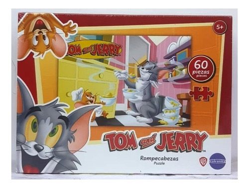 Rompecabezas 60 Piezas Tom Y Jerry En La Cocina -warner Bros