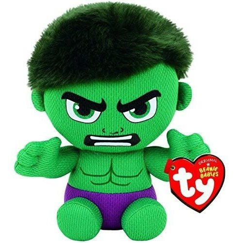 Ty Increíble Hulk - Peluche De Hulk, De Color Verde Y Morado