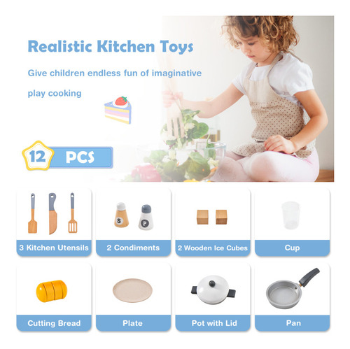 Cocina De Juguete P/ Niños Con Campana Y Refrigerador Gpl
