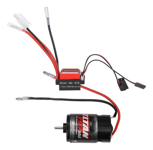 Motor Con Escobillas Esc 550, Velocidad Electrónica Cepillad