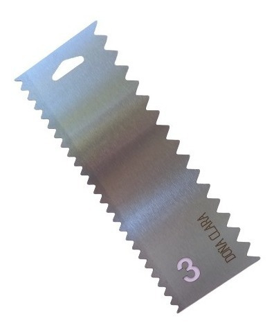 Imagen 1 de 5 de Espatula Scraper Textura N°3 Acero Para Tortas Repostería