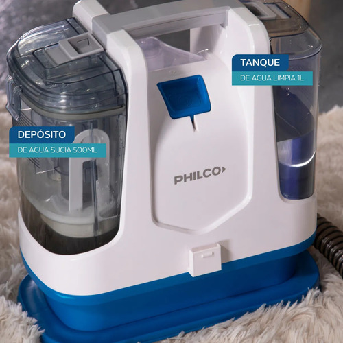Aspiradora Para Tapizado Y Alfombra Philco 400w Blanco Y Azul