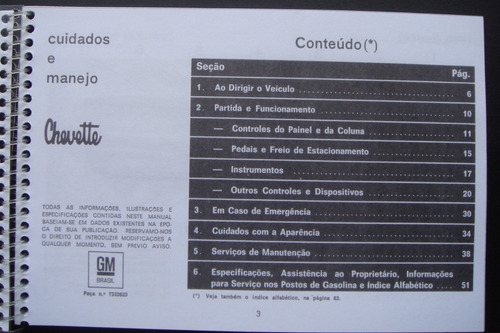 Manual Do Proprietário Chevette 1976