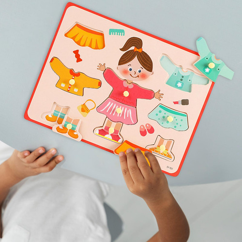 Dress Up Toy Aprendizaje Temprano Juguete Educativo Chica