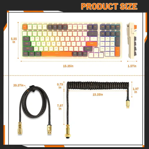 Tiburón De Ataque De Ataque K98 96% Teclado De Juego Mecánic