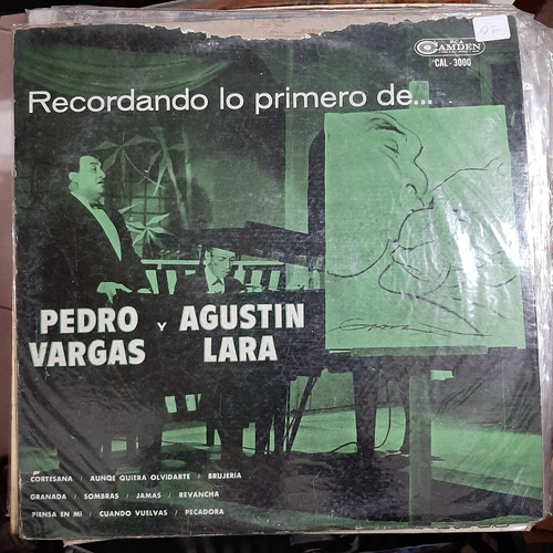 Vinilo Pedro Vargas Agustin Lara Lo Primero De M6