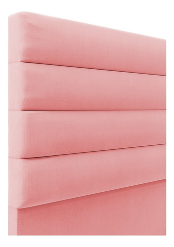 Cabeceira California Para Cama Box King 190 Cm Suede Rosê