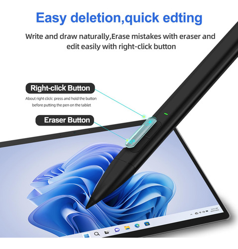 Caneta Stylus Jvkzaen Slim 2 Para Microsoft Surface Com 4096