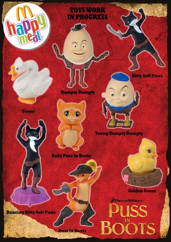 Gato Con Botas Colección Mc Donalds 2011 Juguete Muñeco (Usado)