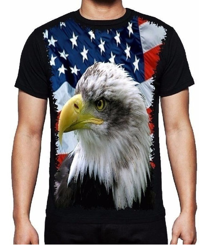 Camiseta Bandeira Estados Unidos Águia Da Liberdade Flag Eua