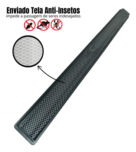 Ralo Linear 80cm Banheiro Oculto Piso Cocho Preto