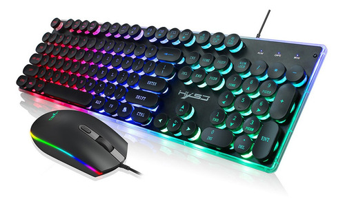 Hxsj V300y Backlight Colorido Teclado Para Jogos Teclado