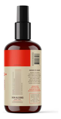 Grooming Para Cabelo Em Spray Barba Negra 230ml Don Alcides