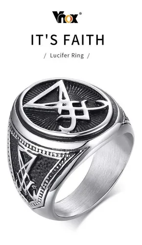 Lucifer Morningstar Satan s Anillo Acero Inoxidable Unisex