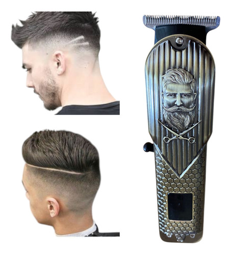 Máquina De Afeitar Usb Afeitadora Corta Barba Portátil Cuerp Color Dorado