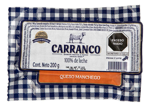 Queso Carranco Manchego 200g