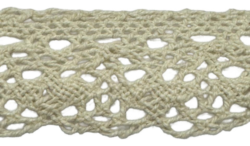 Puntilla Bolillo Algodón Ancho 3 Cm Art 1019 X10mts Natural Natural