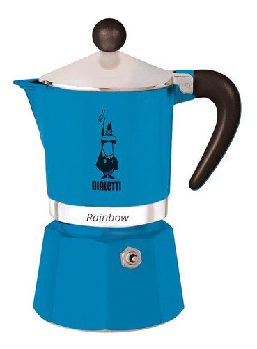 Cafetera Espresso Rainbow Bialetti 6 Tazas 300ml Azul