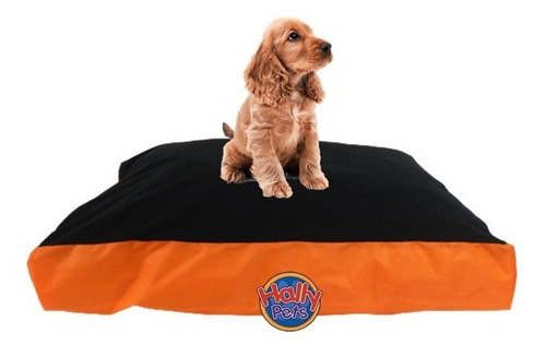 Cama Colchón Lavable Para Mascotas Mediano Color Naranja