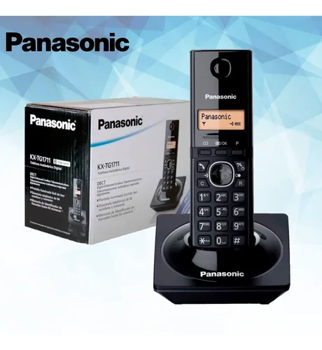 Teléfono Panasonic KX-TG1711 inalámbrico - color negro