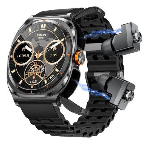 Reloj Inteligente 2 En 1 Con Auriculares Bluetooth Hombre A