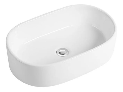 Bacha De Apoyo Ovalada Porcelana Daccord Murcia 56x34 Blanca