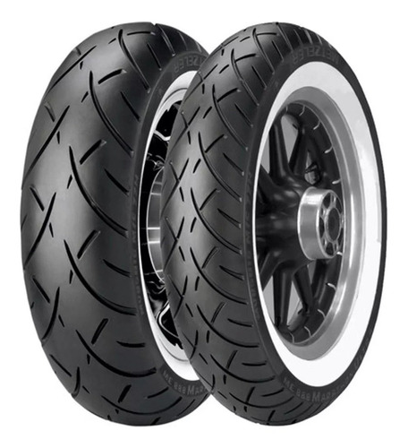 Par Pneu Harley 883 Mh90-21 150/80-16 Metzeler Faixa Branca