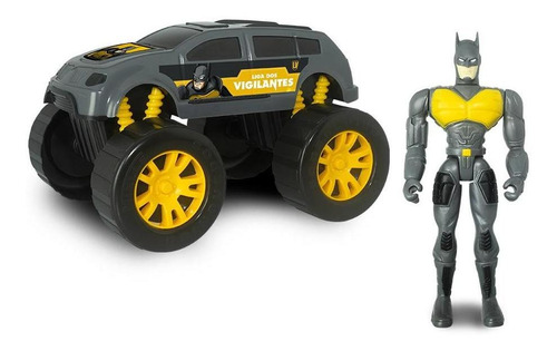 Imagem 1 de 5 de Conjunto Boneco Articulado + Carrinho Vigilante Negro Menino