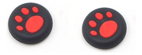 Grips Gomitas Universales Para Joysticks Perrito 2 Piezas Color Rojo