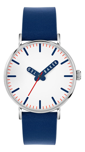 Reloj Con Correa De Cuero Azul Glossop De Ted Baker (modelo: