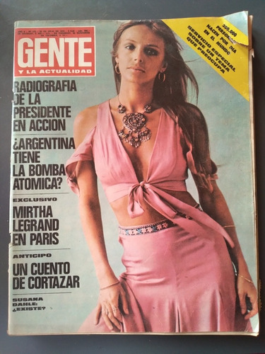 Revista Gente Isabel Peron Legrand Lapaco Gasalla 25 7 1974 