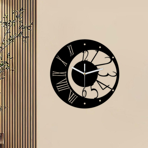 Reloj De Pared Silencioso Para Colgar En La Pared, Negro