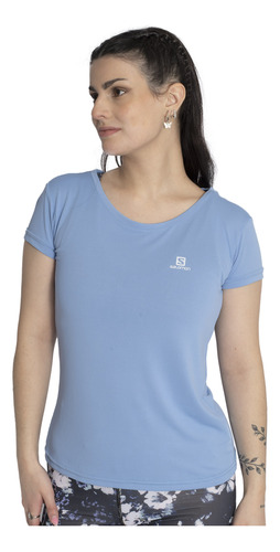 Remera Salomon Xa Lite Mujer Running Azul