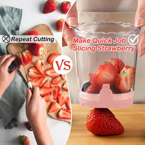 Taza Rebanadora De Frutas,cortadora Fresas, Cortador Plátano