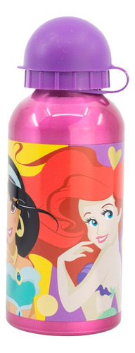 Botella Agua De Aluminio 400ml Disney Princesas Lic Original