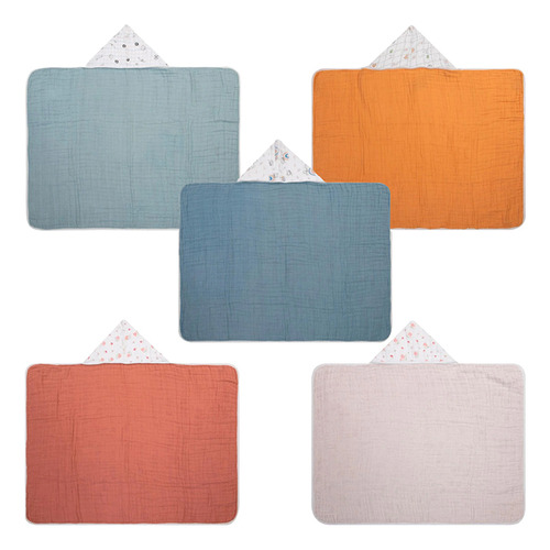 Toalha De Banho Soft Premium Liso Com Capuz - Papi Baby