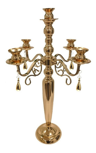 Candelabro Para Velas Color Oro 60 Cm #60501 Sheshu 