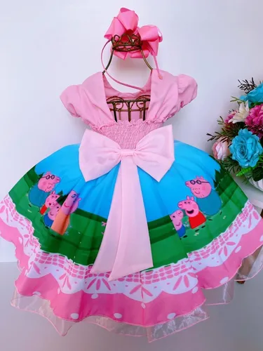 Vestido peppa pig pronta entrega sale