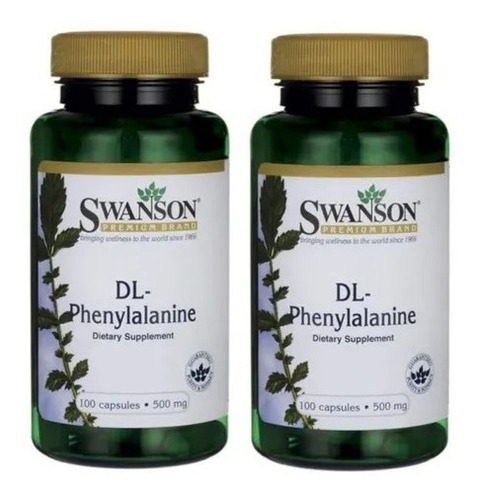 Phenylalanine Fenilalanina 500mg 100cap Pack 2x Envio Gratis