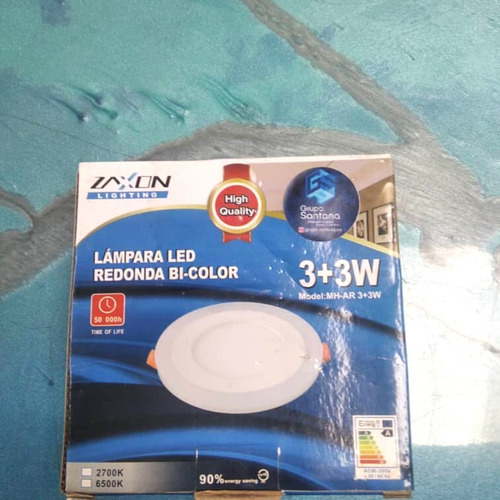 Lámpara Led D/empotrar Redonda Bi- Color 3+3w