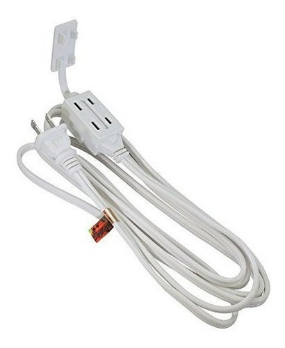 9ft 3outlet Power Extension Extension White 16awg2