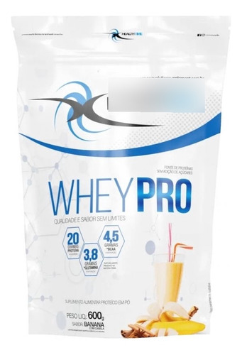 Whey Pro Healthtime Refil - 600g - Sabor: Banana C/ Canela Baunilha