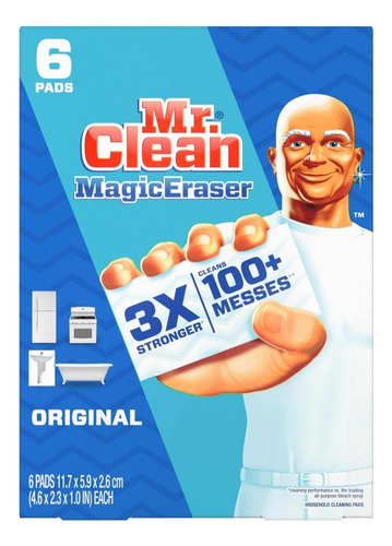 Sr. Estropajo Blanco Clean Magic Eraser, Paquete De 6 Blanco.