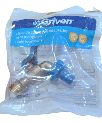 Llave Adaptador Para Manguera Salida De 3/4 Entrada 1/2  