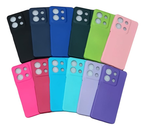 Funda Silicona Cubre Camara Para Redmi Note 13 + Vidrio 9d